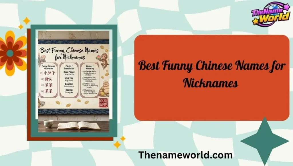 Best Funny Chinese Names for Nicknames