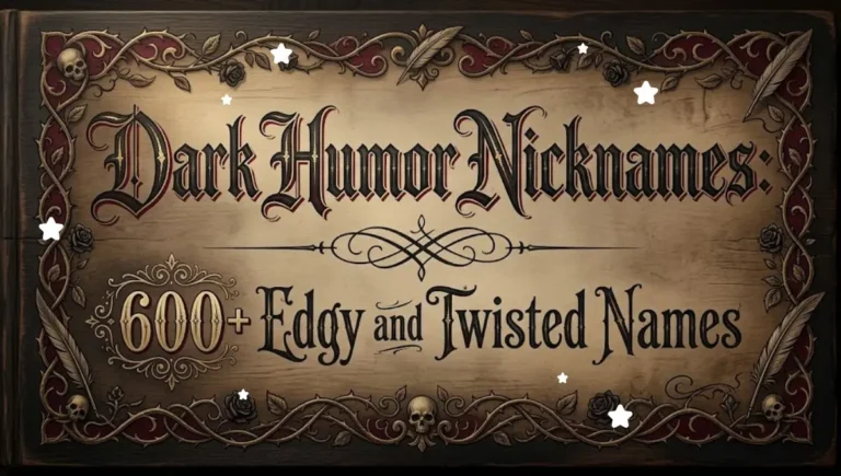Dark Humor Nicknames 600+ Edgy and Twisted Names