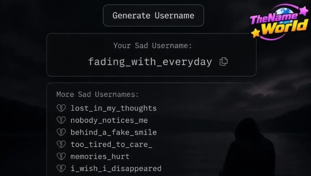 Sad Username Generator